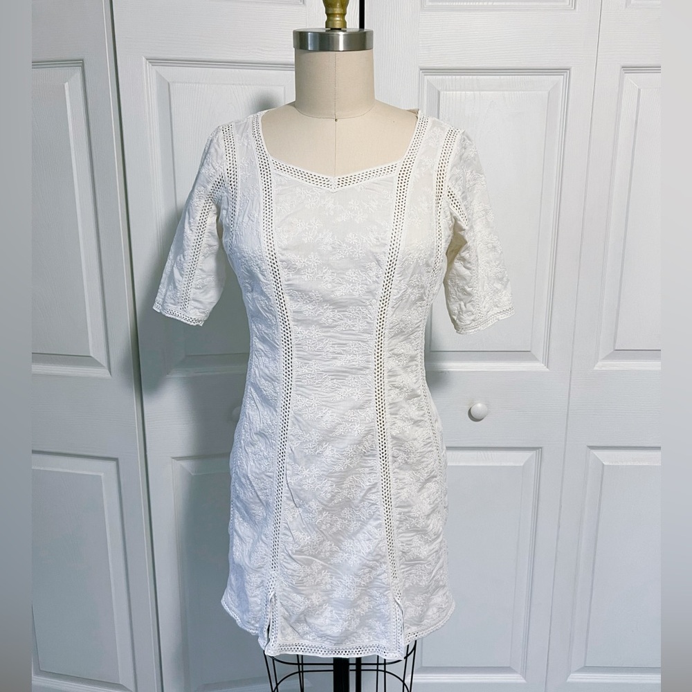 Allsaints Myrine Dress in Chalk